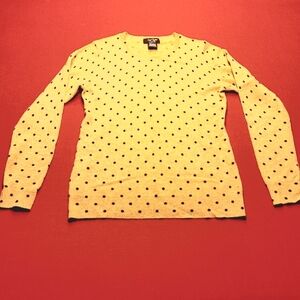 Lord & Taylor cashmere sweater, polkadot, size xs